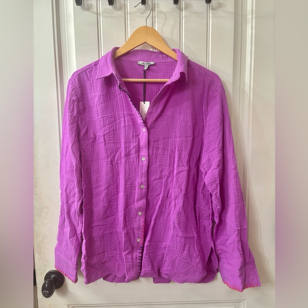 Lisa Todd Gauzy Button-Down Shirt